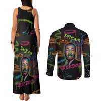 Martin Luther King Jr Day Couples Matching Tank Maxi Dress and Long Sleeve Button Shirt What Are You Doing For Others - Wonder Print Shop