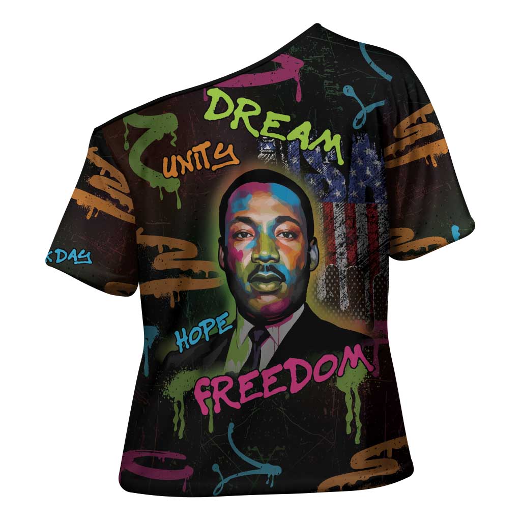 Martin Luther King Jr Day Cross Shoulder Shirt What Are You Doing For Others - Wonder Print Shop