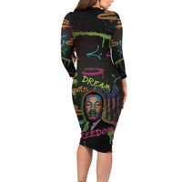 Martin Luther King Jr Day Family Matching Long Sleeve Bodycon Dress and Hawaiian Shirt What Are You Doing For Others - Wonder Print Shop