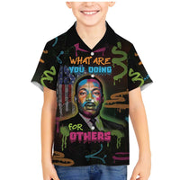 Martin Luther King Jr Day Family Matching Mermaid Dress and Hawaiian Shirt What Are You Doing For Others - Wonder Print Shop