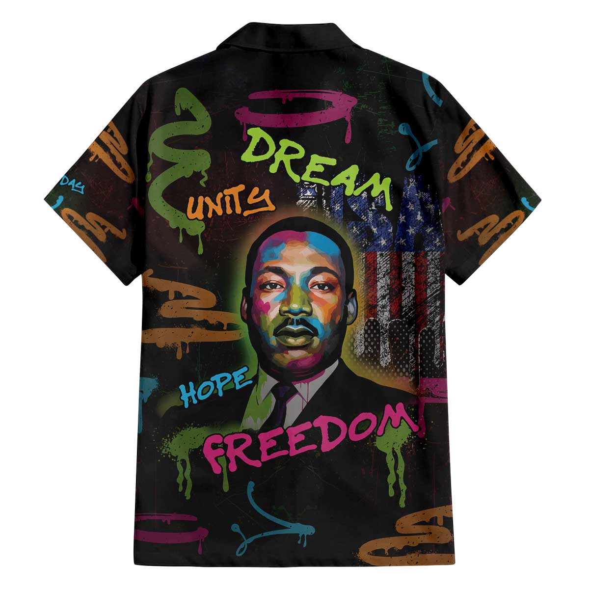 Martin Luther King Jr Day Family Matching Off The Shoulder Long Sleeve Dress and Hawaiian Shirt What Are You Doing For Others - Wonder Print Shop