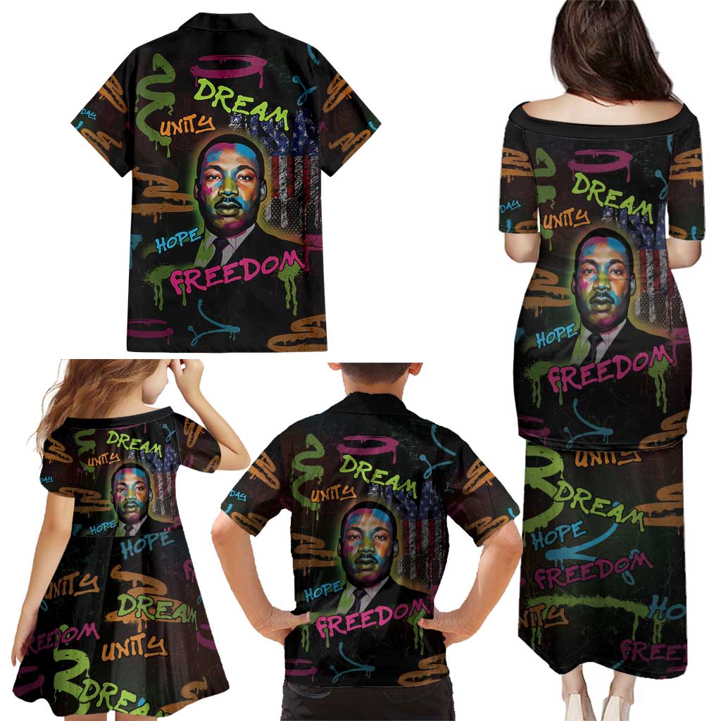 Martin Luther King Jr Day Family Matching Puletasi and Hawaiian Shirt What Are You Doing For Others - Wonder Print Shop