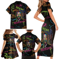 Martin Luther King Jr Day Family Matching Short Sleeve Bodycon Dress and Hawaiian Shirt What Are You Doing For Others - Wonder Print Shop