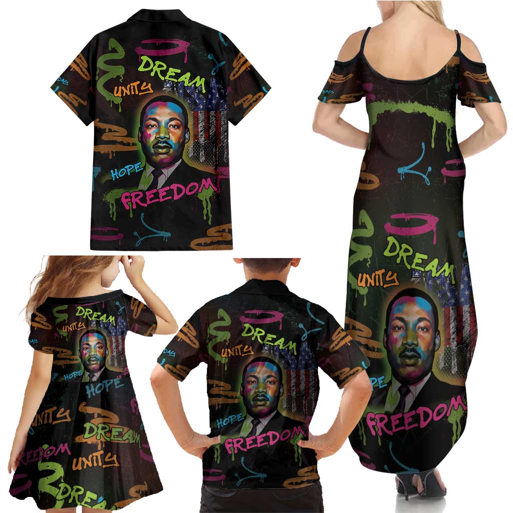 Martin Luther King Jr Day Family Matching Summer Maxi Dress and Hawaiian Shirt What Are You Doing For Others - Wonder Print Shop