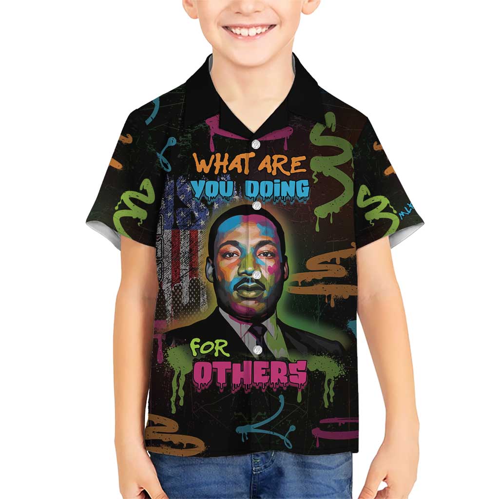 Martin Luther King Jr Day Kid Hawaiian Shirt What Are You Doing For Others - Wonder Print Shop