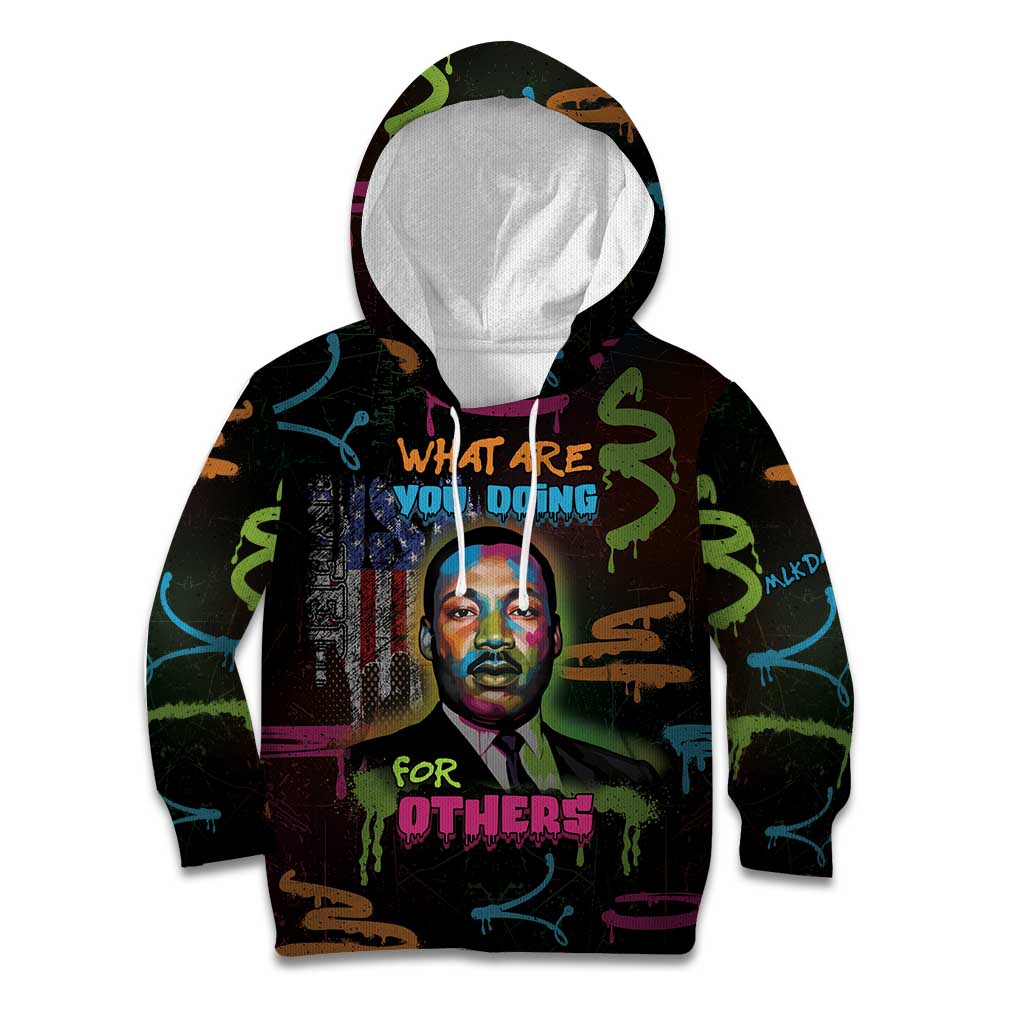 Martin Luther King Jr Day Kid Hoodie What Are You Doing For Others - Wonder Print Shop