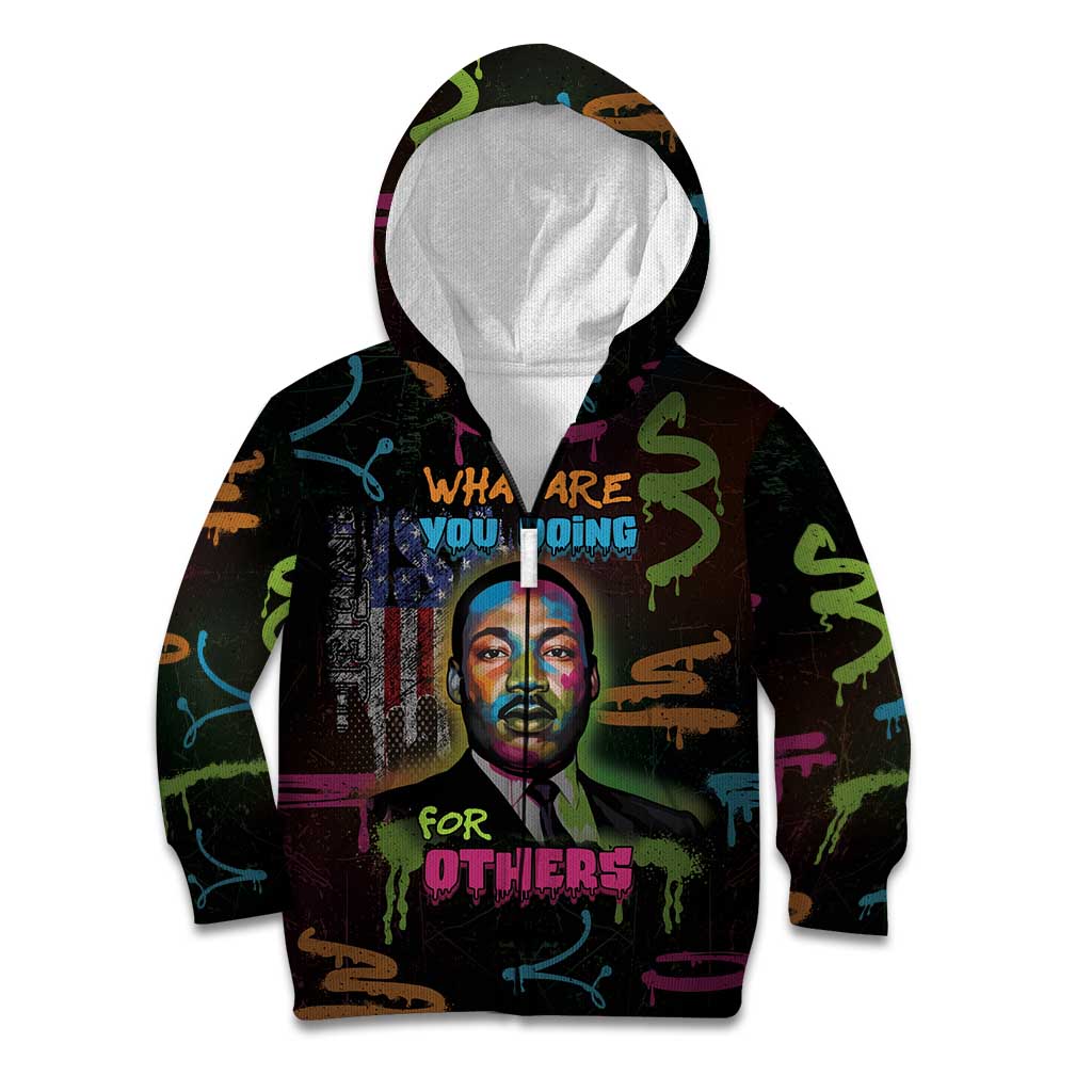 Martin Luther King Jr Day Kid Hoodie What Are You Doing For Others - Wonder Print Shop