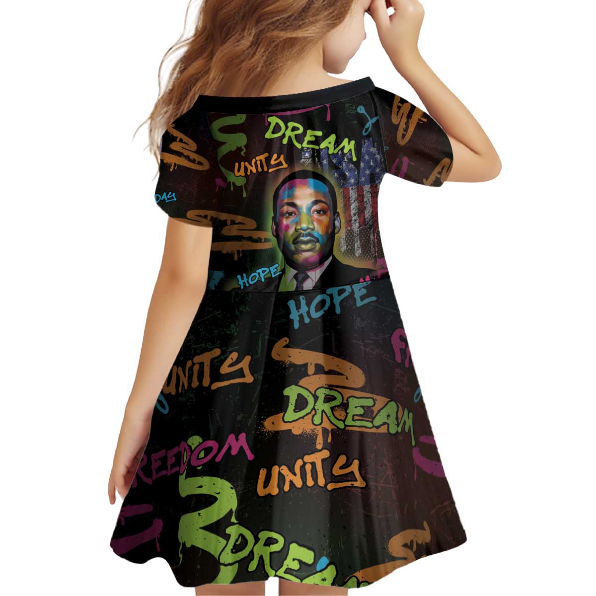 Martin Luther King Jr Day Kid Short Sleeve Dress What Are You Doing For Others - Wonder Print Shop