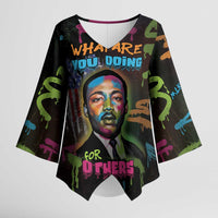 Martin Luther King Jr Day Kimono Sleeve Blouse What Are You Doing For Others - Wonder Print Shop