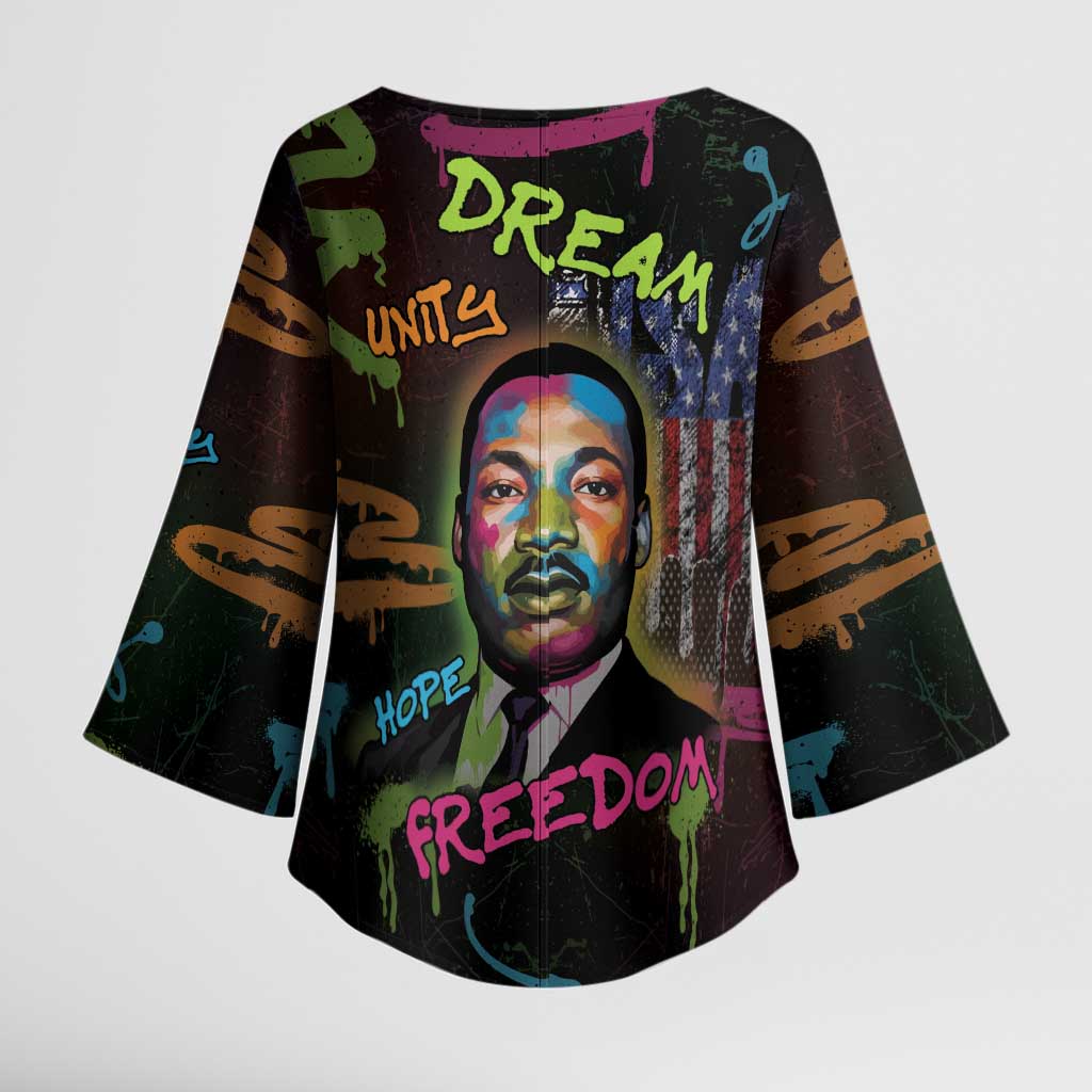Martin Luther King Jr Day Kimono Sleeve Blouse What Are You Doing For Others - Wonder Print Shop