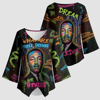 Martin Luther King Jr Day Kimono Sleeve Blouse What Are You Doing For Others - Wonder Print Shop
