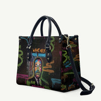 Martin Luther King Jr Day Leather Bag What Are You Doing For Others - Wonder Print Shop