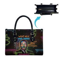 Martin Luther King Jr Day Leather Bag What Are You Doing For Others - Wonder Print Shop