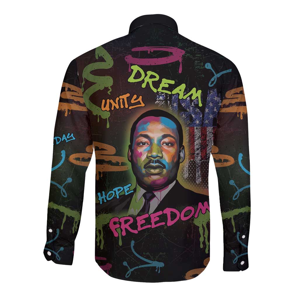 Martin Luther King Jr Day Long Sleeve Button Shirt What Are You Doing For Others - Wonder Print Shop