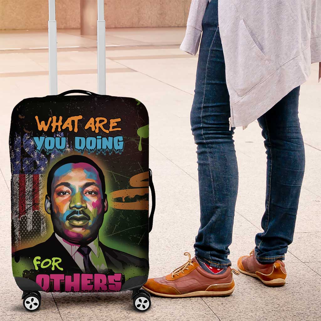 Martin Luther King Jr Day Luggage Cover What Are You Doing For Others - Wonder Print Shop
