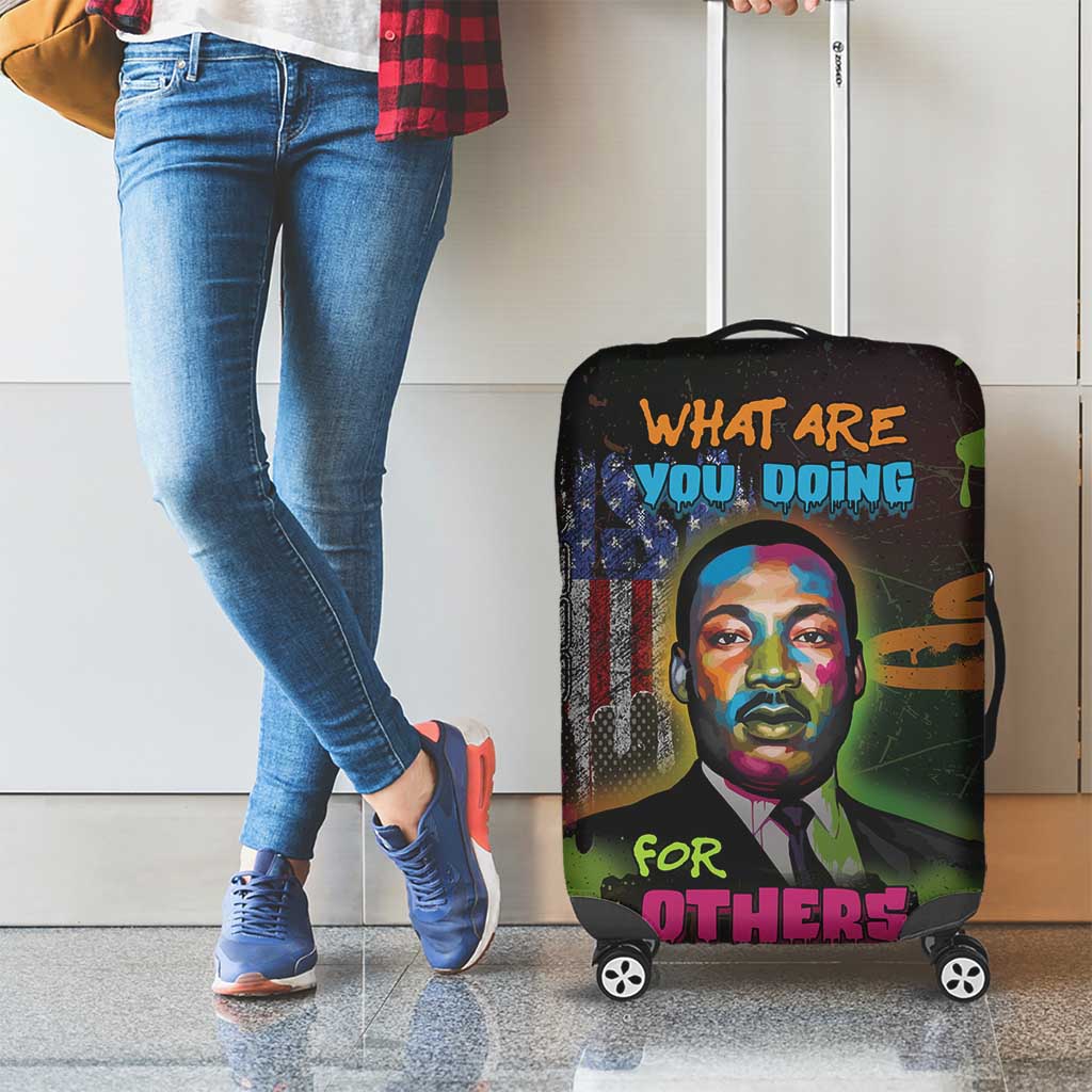 Martin Luther King Jr Day Luggage Cover What Are You Doing For Others - Wonder Print Shop
