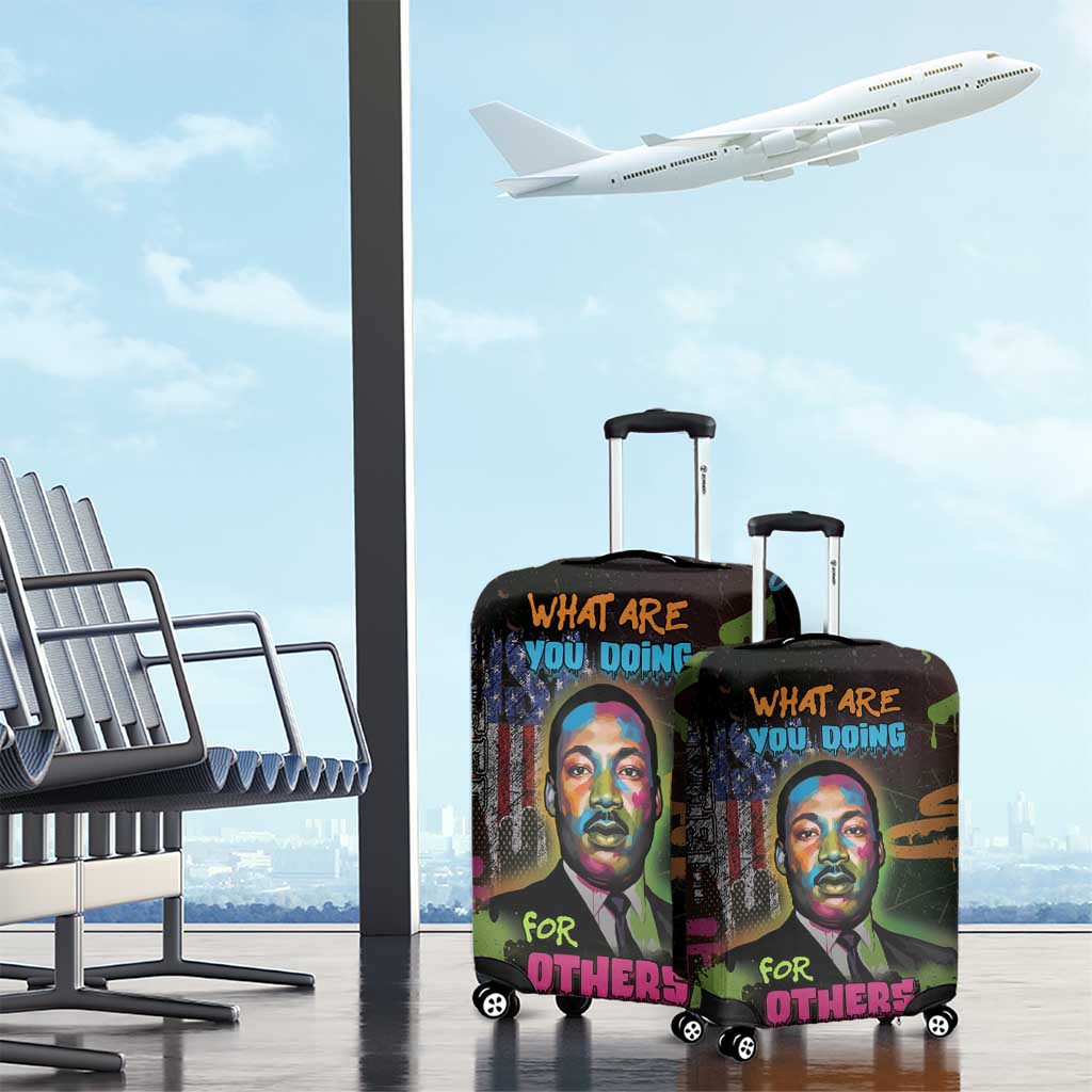 Martin Luther King Jr Day Luggage Cover What Are You Doing For Others - Wonder Print Shop