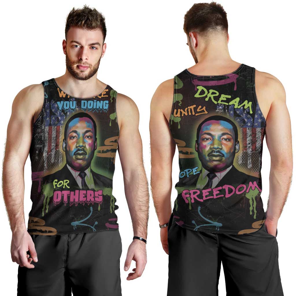 Martin Luther King Jr Day Men Tank Top What Are You Doing For Others - Wonder Print Shop