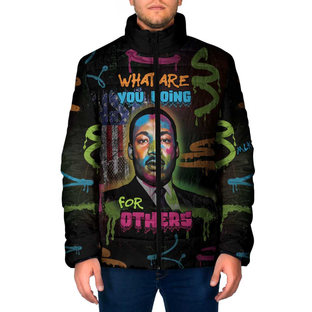 Martin Luther King Jr Day Padded Jacket What Are You Doing For Others - Wonder Print Shop
