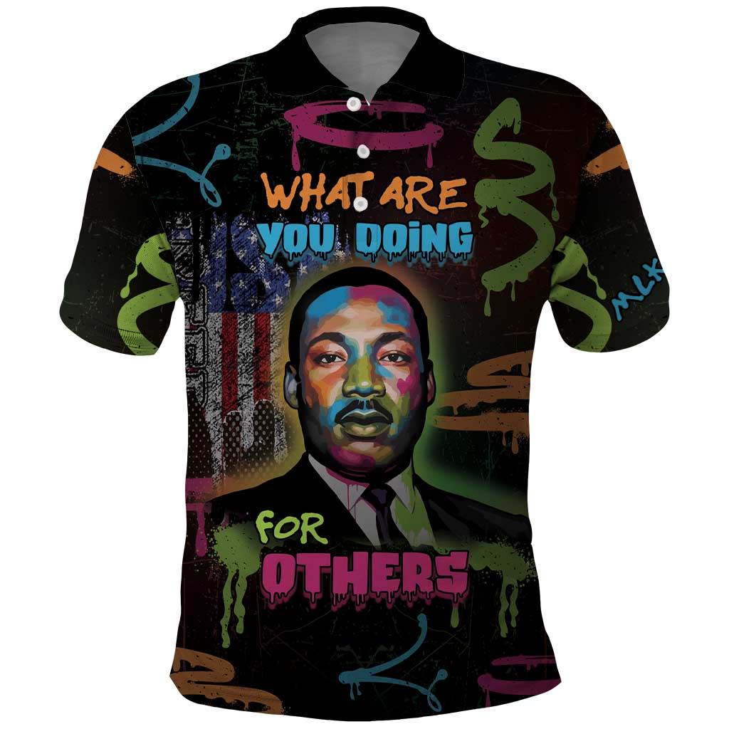 Martin Luther King Jr Day Polo Shirt What Are You Doing For Others - Wonder Print Shop