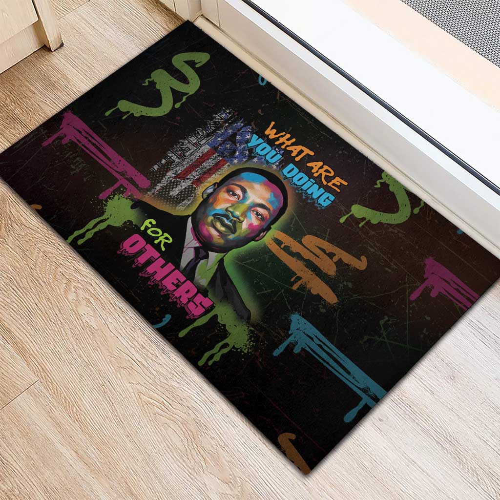 Martin Luther King Jr Day Rubber Doormat What Are You Doing For Others - Wonder Print Shop