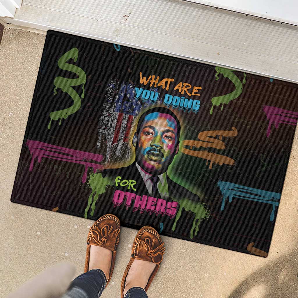 Martin Luther King Jr Day Rubber Doormat What Are You Doing For Others - Wonder Print Shop
