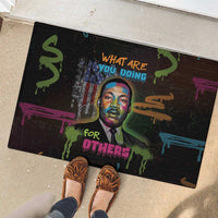 Martin Luther King Jr Day Rubber Doormat What Are You Doing For Others - Wonder Print Shop