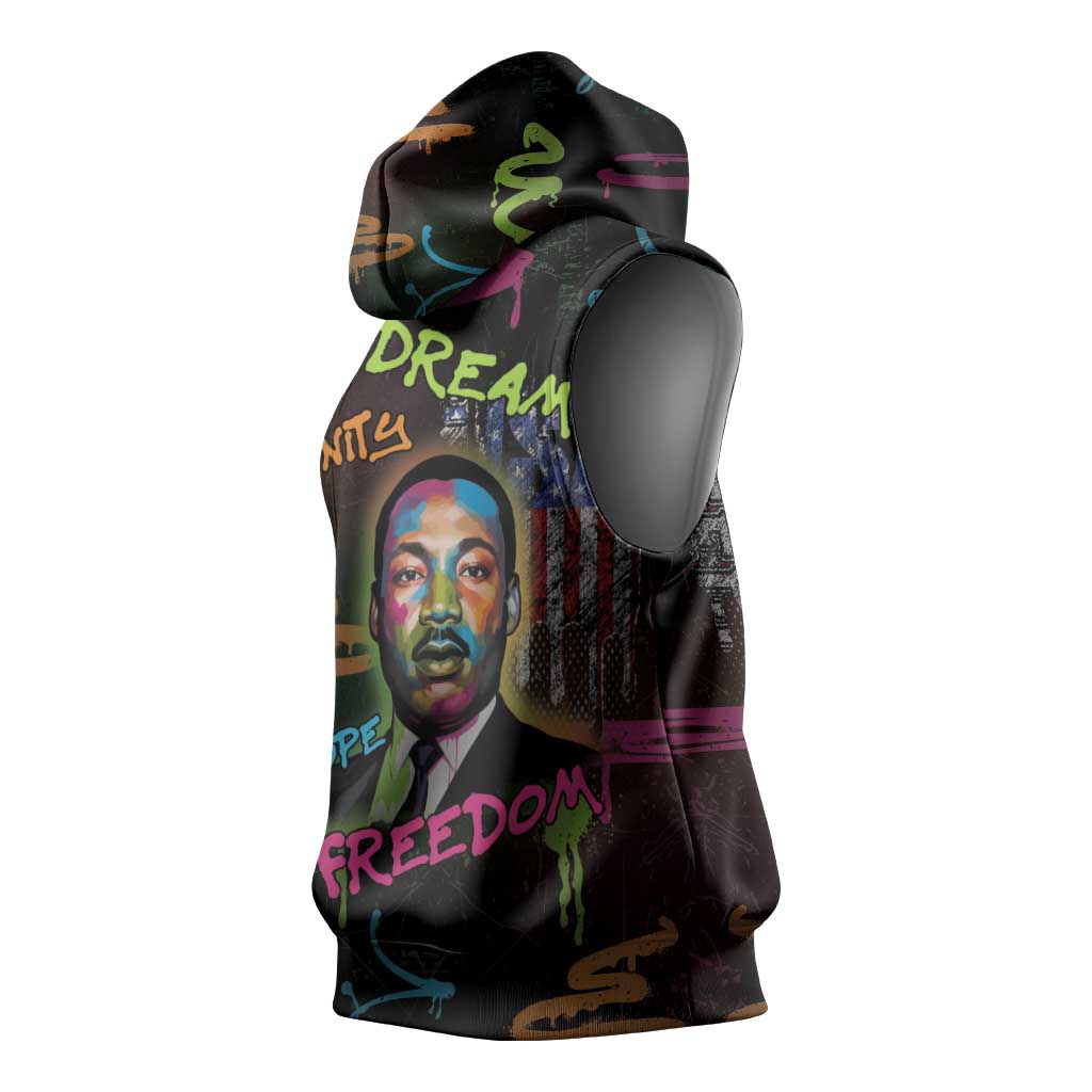 Martin Luther King Jr Day Sleeveless Hoodie What Are You Doing For Others - Wonder Print Shop
