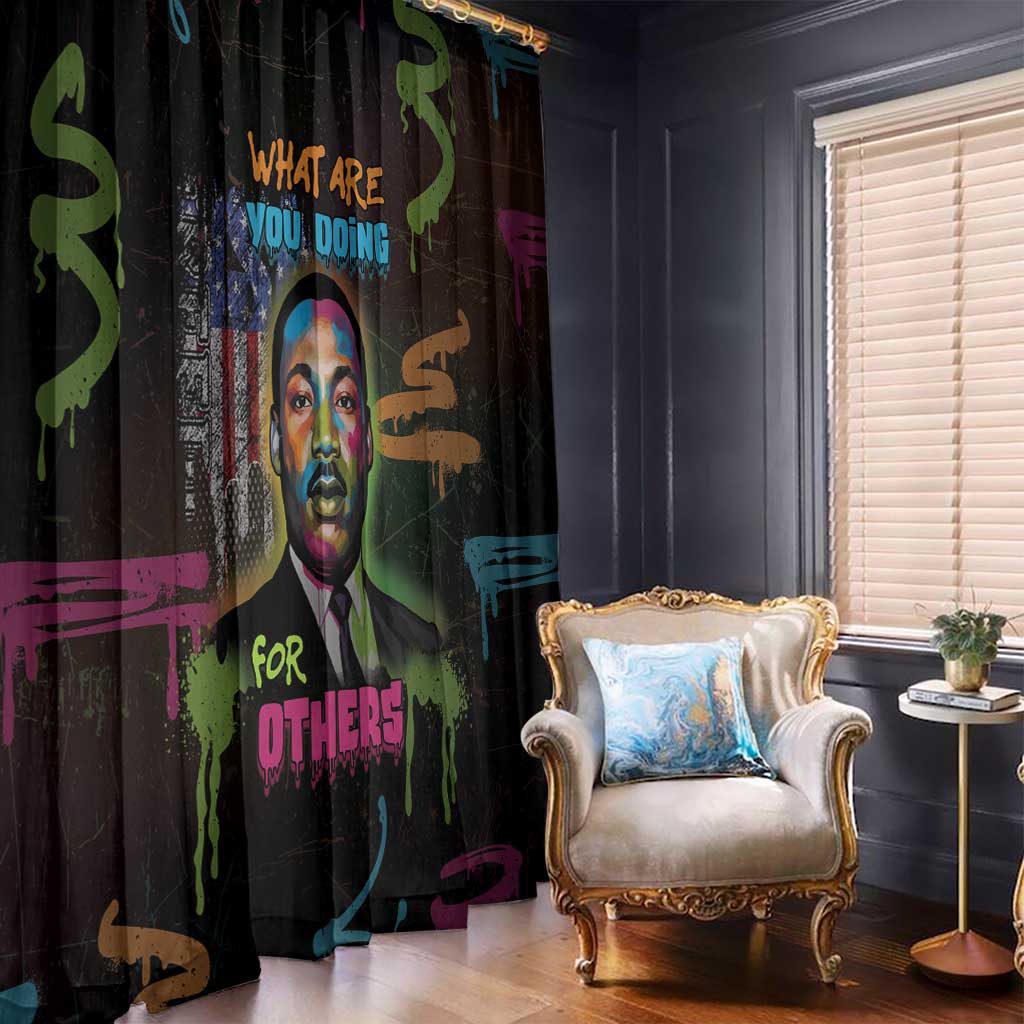 Martin Luther King Jr Day Window Curtain What Are You Doing For Others - Wonder Print Shop