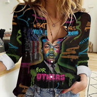 Martin Luther King Jr Day Women Casual Shirt What Are You Doing For Others - Wonder Print Shop