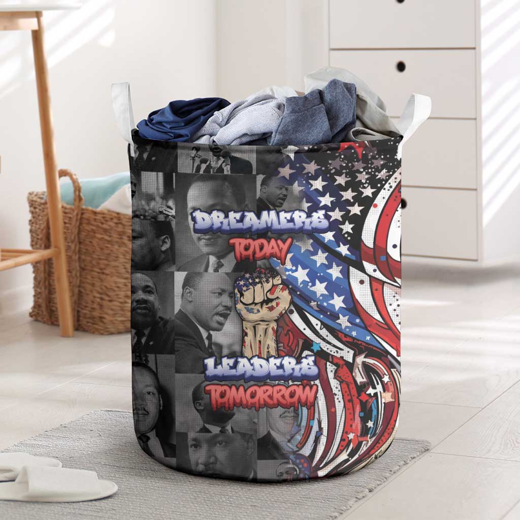 Martin Luther King Jr Day Laundry Basket Dreamers Today Leaders Tomorrow - Wonder Print Shop