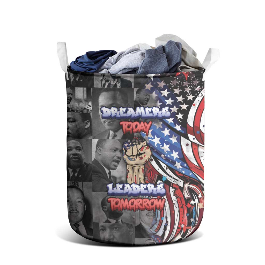 Martin Luther King Jr Day Laundry Basket Dreamers Today Leaders Tomorrow - Wonder Print Shop