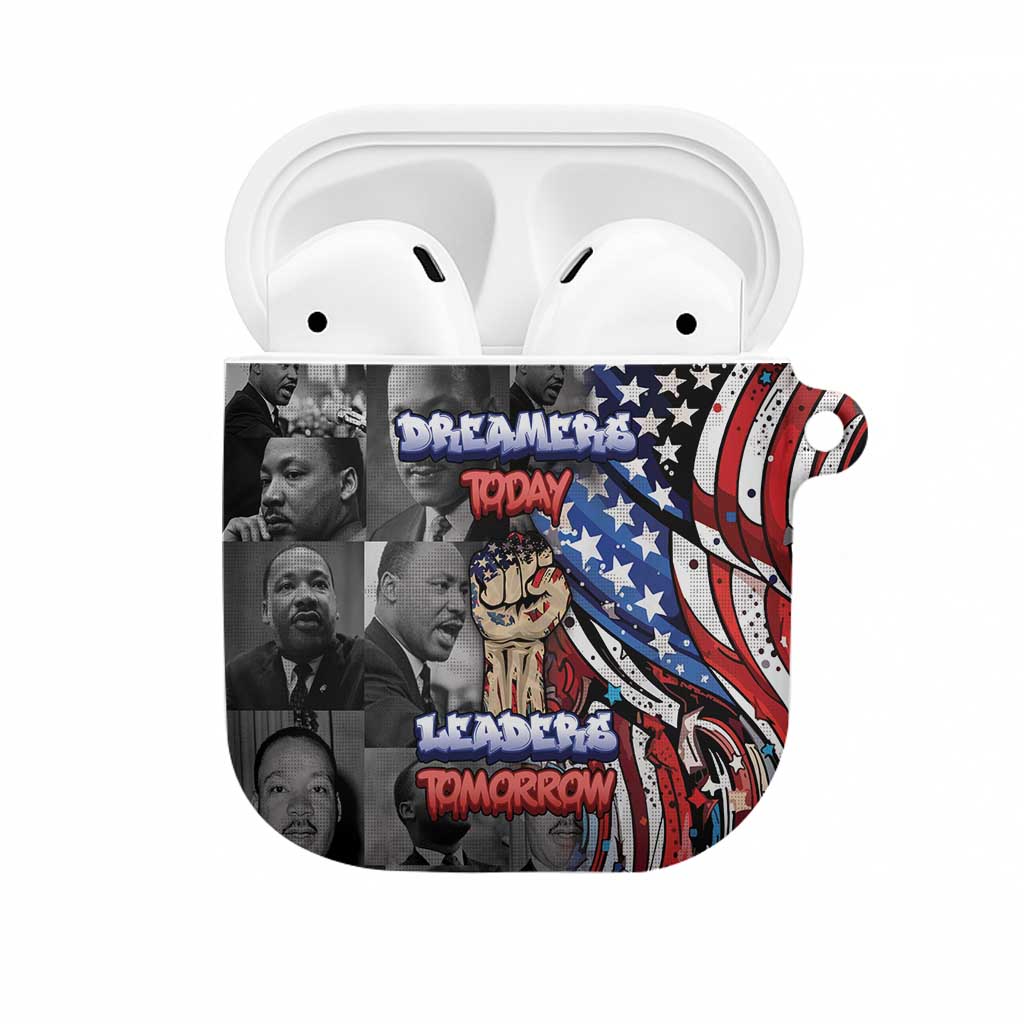 Martin Luther King Jr Day AirPods Case Dreamers Today Leaders Tomorrow - Wonder Print Shop