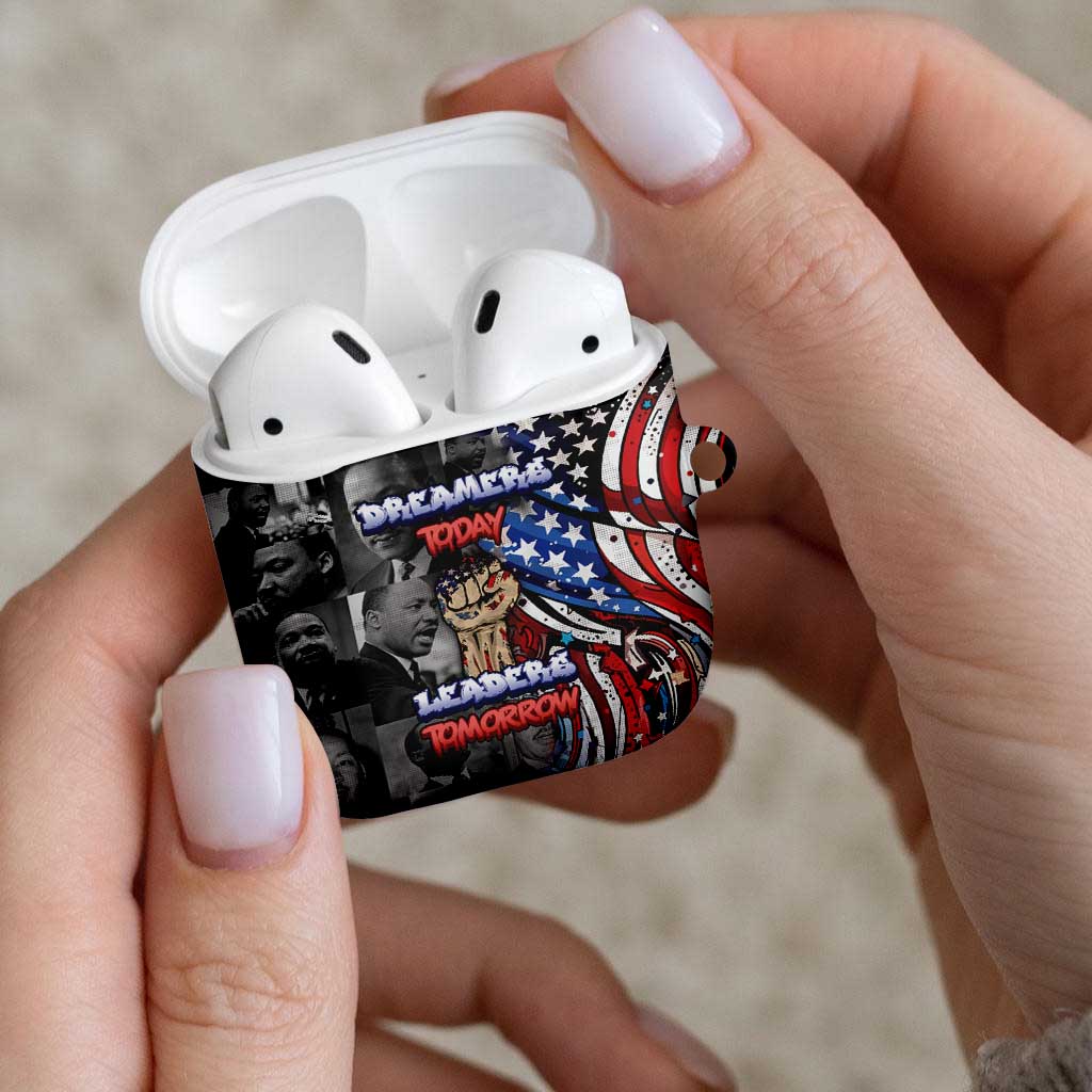Martin Luther King Jr Day AirPods Case Dreamers Today Leaders Tomorrow - Wonder Print Shop