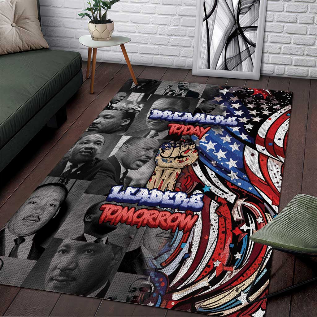 Martin Luther King Jr Day Area Rug Dreamers Today Leaders Tomorrow - Wonder Print Shop