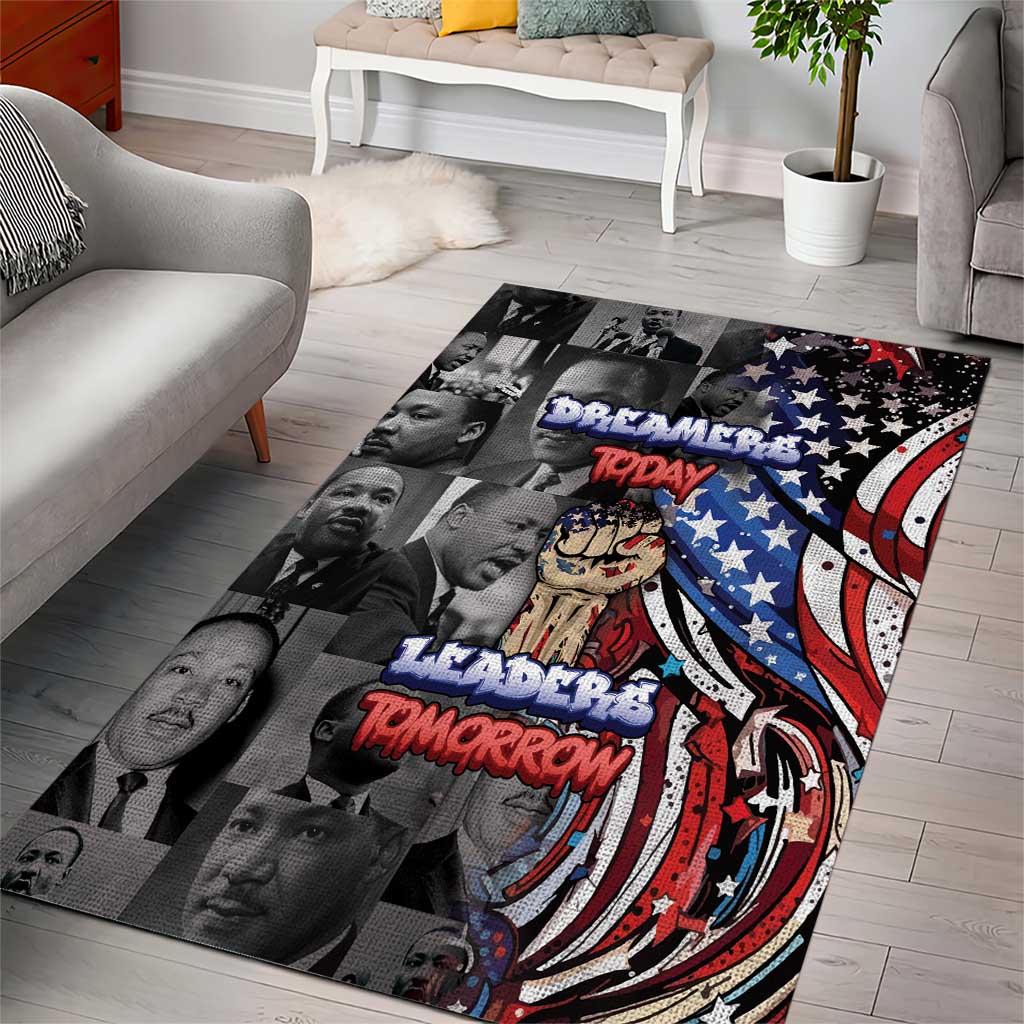 Martin Luther King Jr Day Area Rug Dreamers Today Leaders Tomorrow - Wonder Print Shop