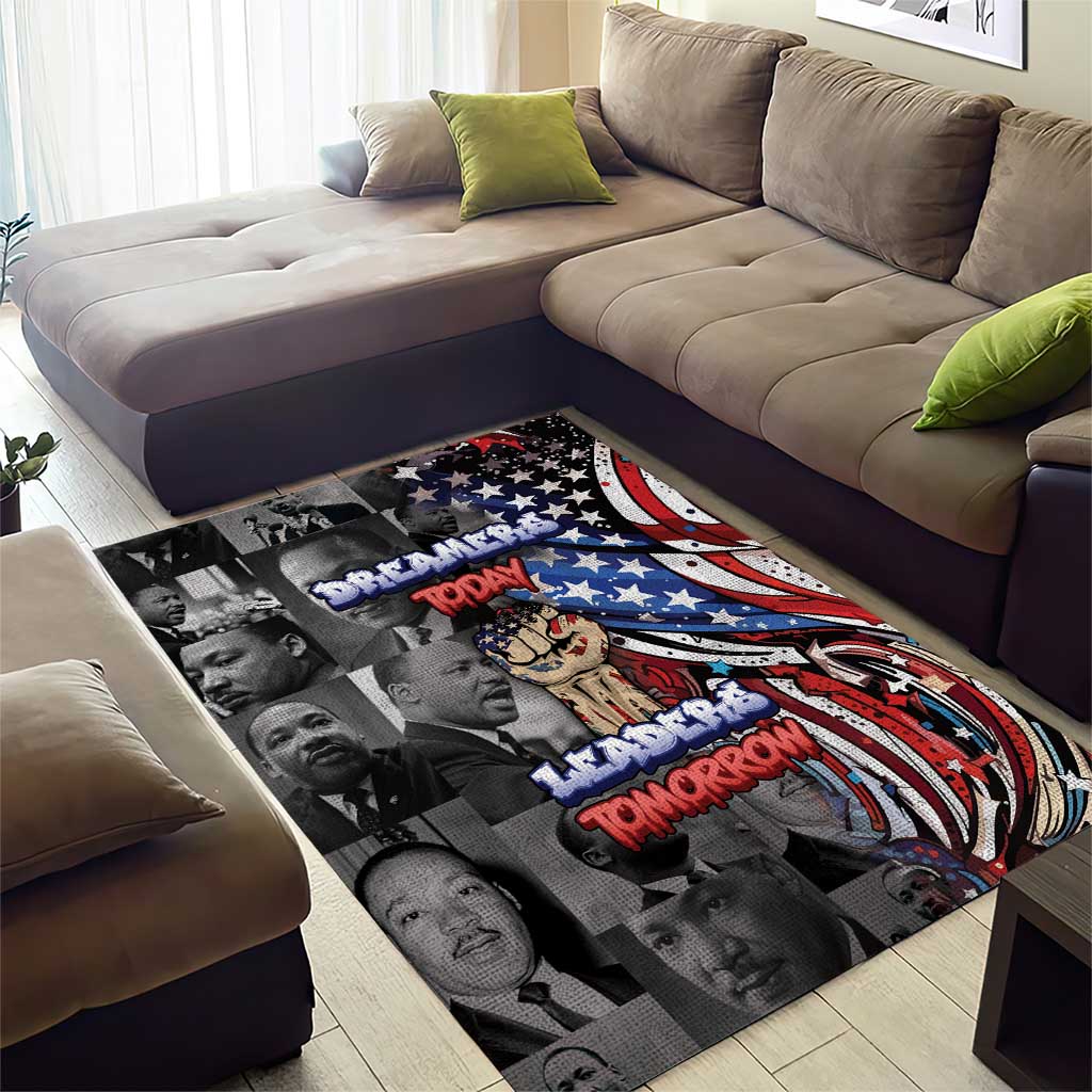 Martin Luther King Jr Day Area Rug Dreamers Today Leaders Tomorrow - Wonder Print Shop