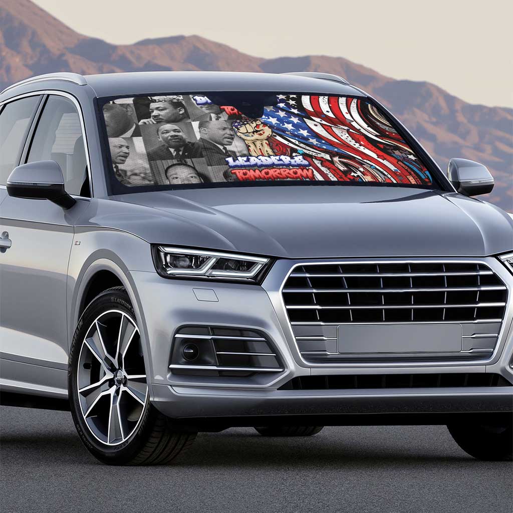 Martin Luther King Jr Day Auto Sun Shade Dreamers Today Leaders Tomorrow - Wonder Print Shop