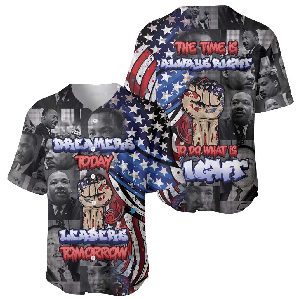 Martin Luther King Jr Day Baseball Jersey Dreamers Today Leaders Tomorrow - Wonder Print Shop