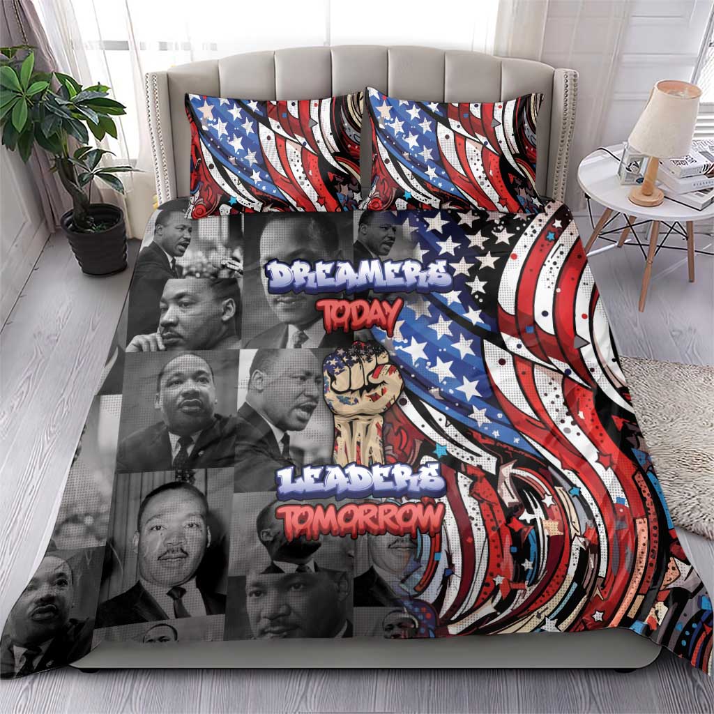 Martin Luther King Jr Day Bedding Set Dreamers Today Leaders Tomorrow - Wonder Print Shop