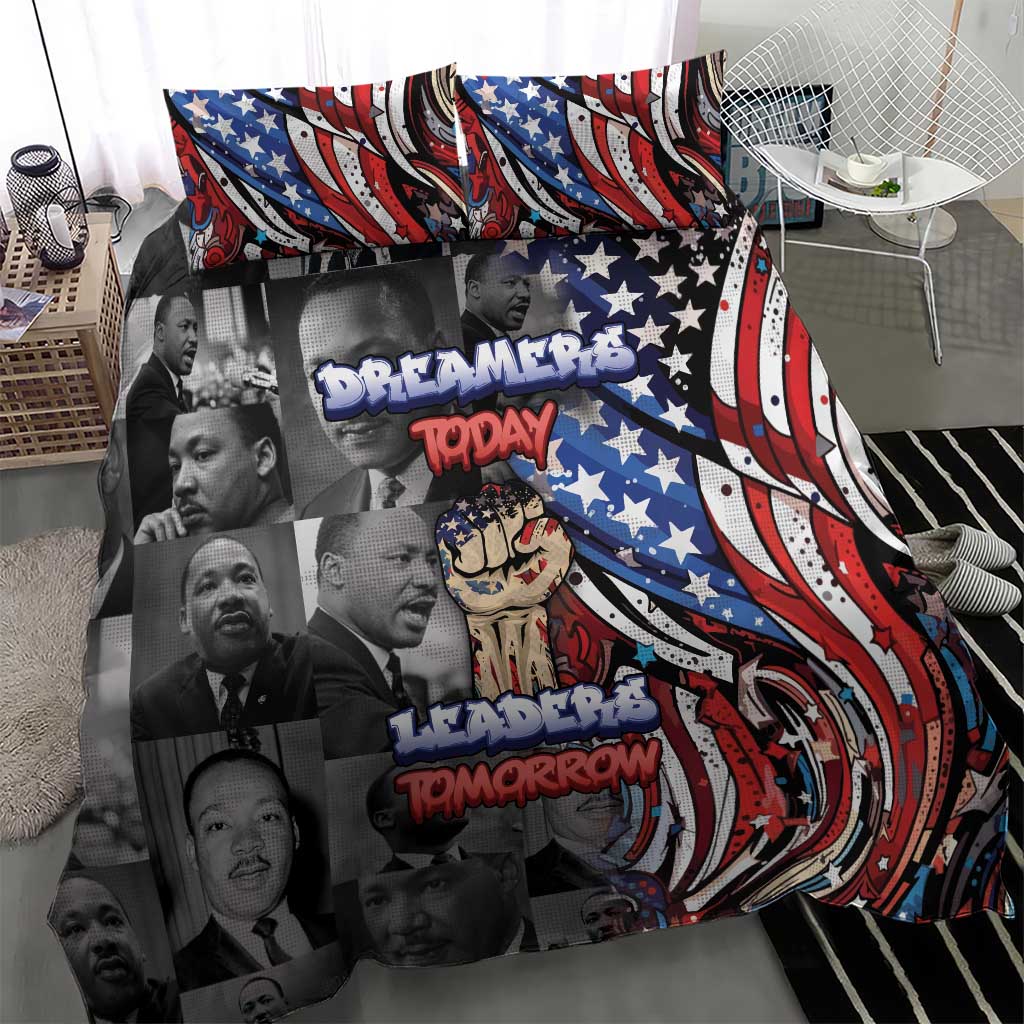 Martin Luther King Jr Day Bedding Set Dreamers Today Leaders Tomorrow - Wonder Print Shop