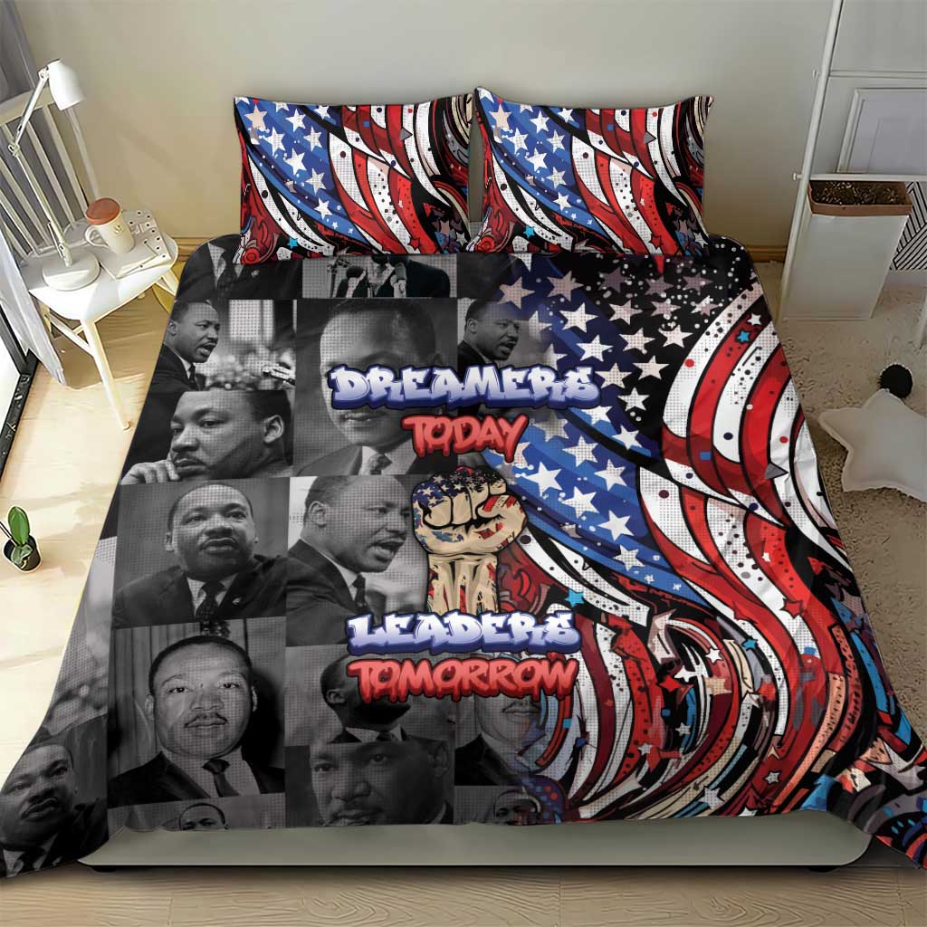 Martin Luther King Jr Day Bedding Set Dreamers Today Leaders Tomorrow - Wonder Print Shop