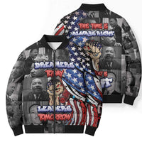 Martin Luther King Jr Day Bomber Puffer Jacket Dreamers Today Leaders Tomorrow - Wonder Print Shop