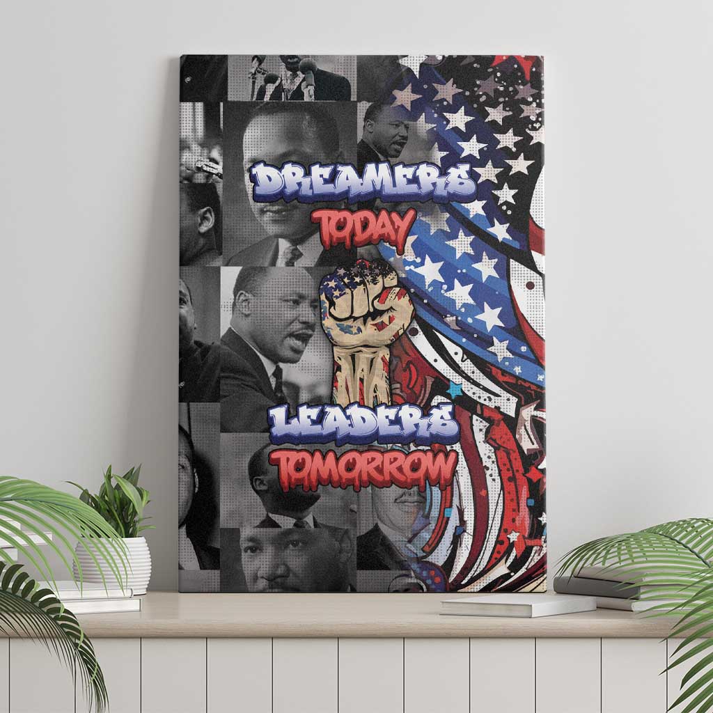 Martin Luther King Jr Day Canvas Wall Art Dreamers Today Leaders Tomorrow - Wonder Print Shop