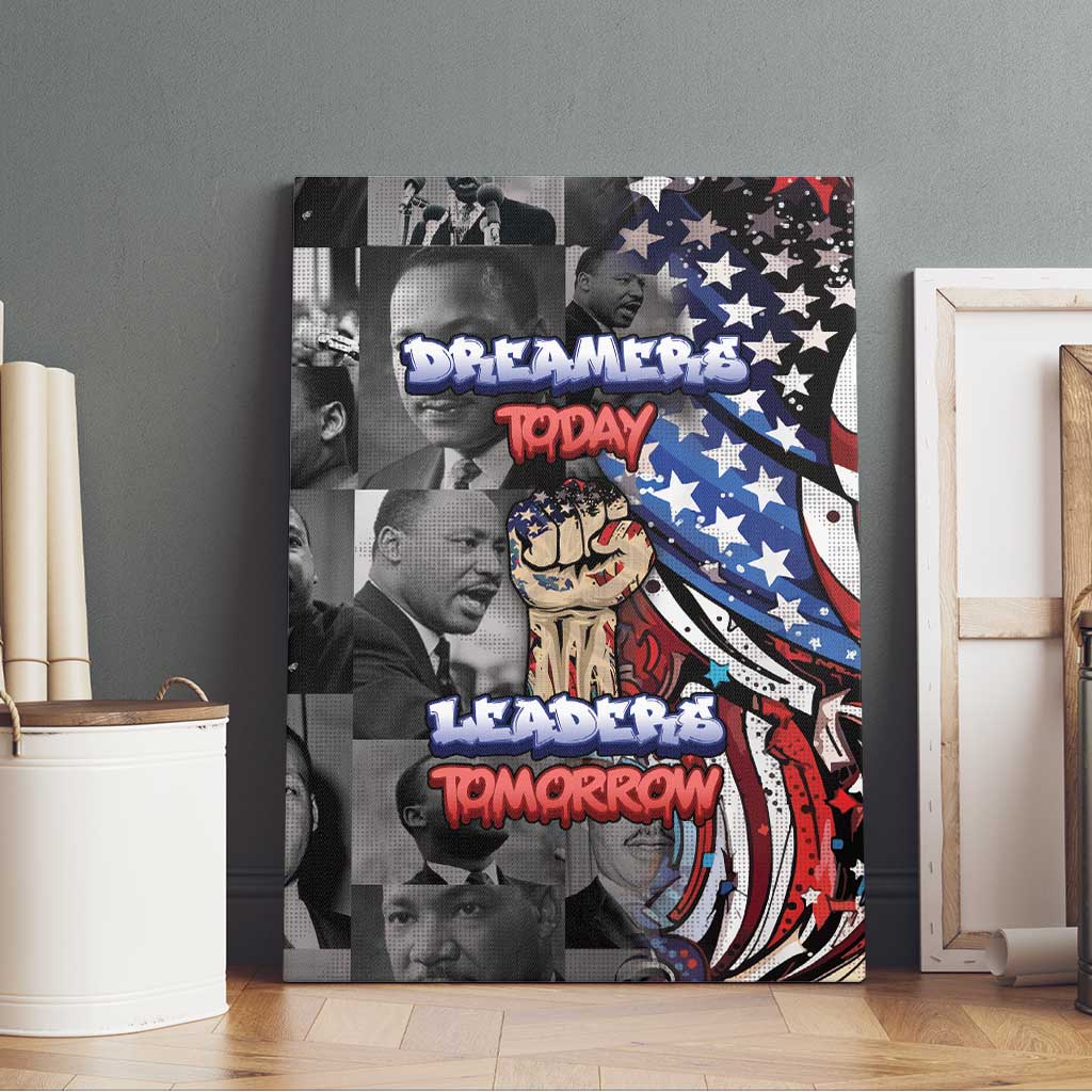 Martin Luther King Jr Day Canvas Wall Art Dreamers Today Leaders Tomorrow - Wonder Print Shop