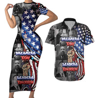 Martin Luther King Jr Day Couples Matching Short Sleeve Bodycon Dress and Hawaiian Shirt Dreamers Today Leaders Tomorrow - Wonder Print Shop