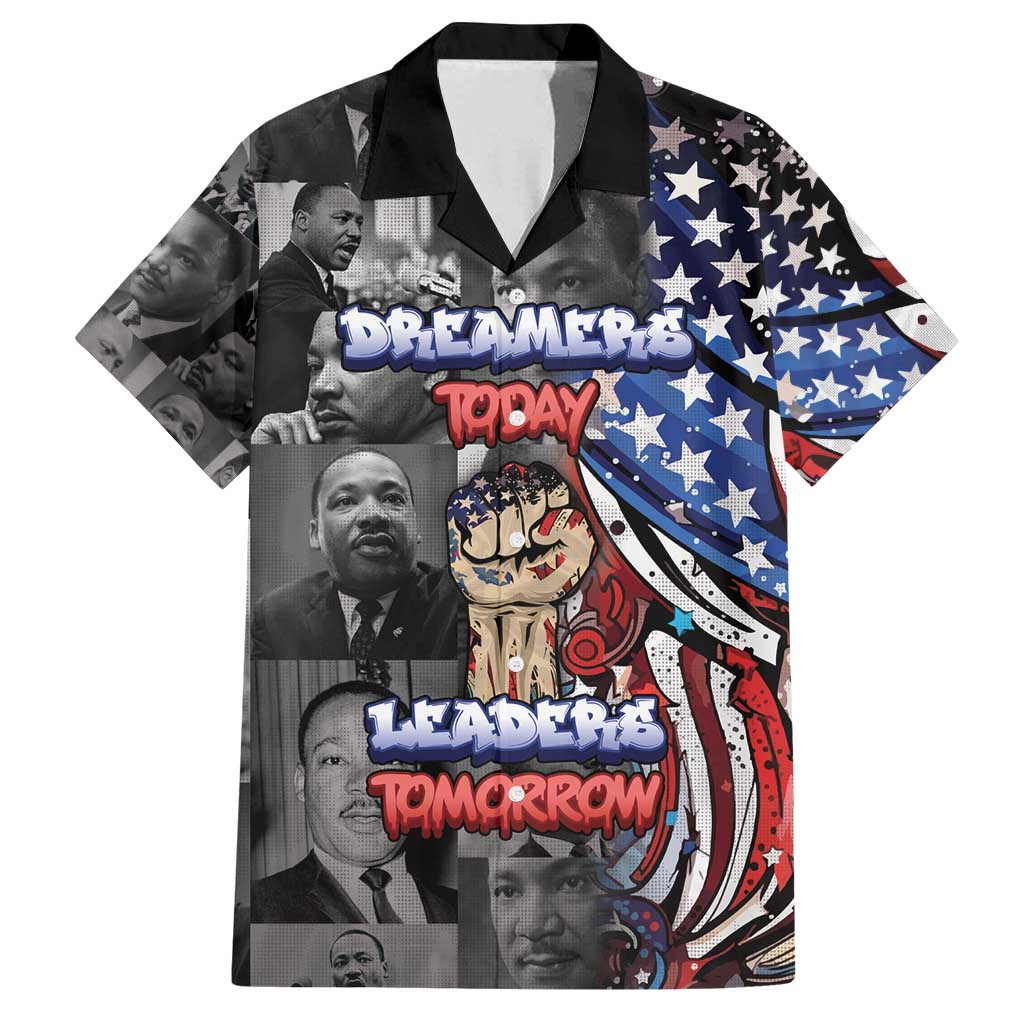 Martin Luther King Jr Day Family Matching Long Sleeve Bodycon Dress and Hawaiian Shirt Dreamers Today Leaders Tomorrow - Wonder Print Shop