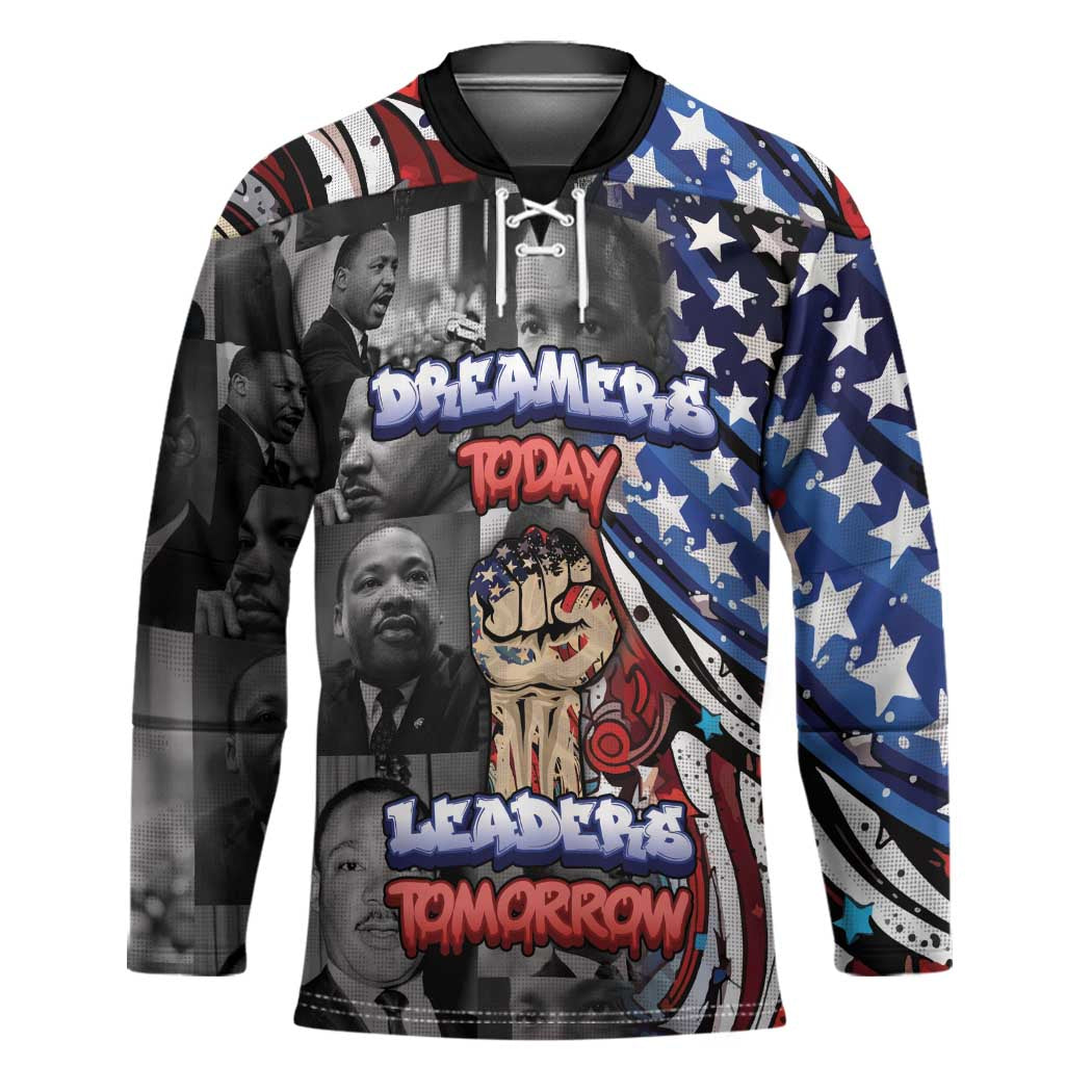 Martin Luther King Jr Day Hockey Jersey Dreamers Today Leaders Tomorrow - Wonder Print Shop