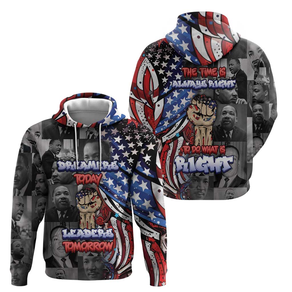 Martin Luther King Jr Day Hoodie Dreamers Today Leaders Tomorrow - Wonder Print Shop