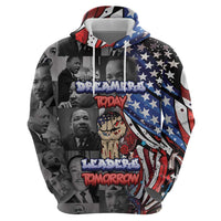 Martin Luther King Jr Day Hoodie Dreamers Today Leaders Tomorrow - Wonder Print Shop